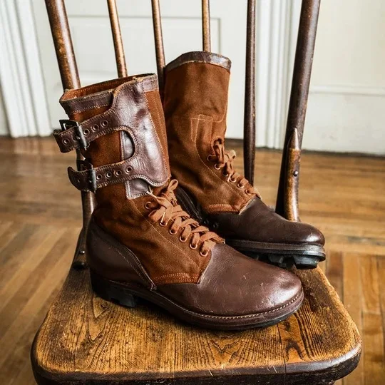 Vintage Medieval Steampunk Cosplay Boots Men's Halloween Cosplay Pirate Pu Leather Shoes Carnival Party Fancy Knight Boots