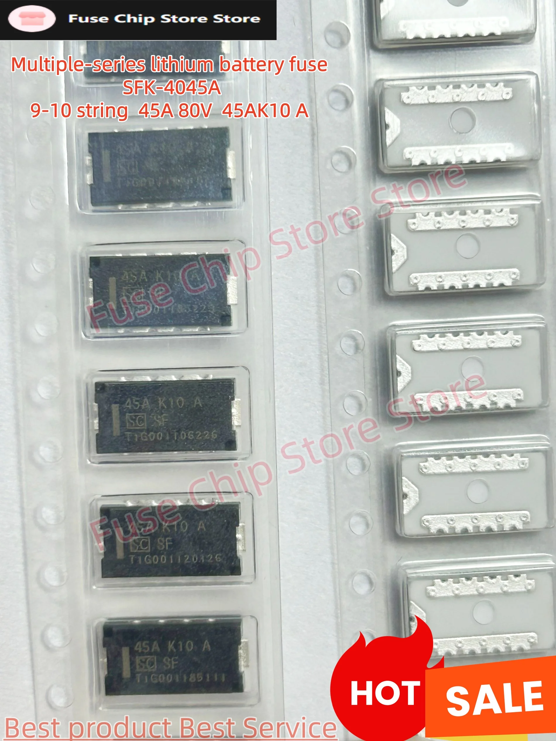 10pcs/lot SFK-4045A SFK-4045 SFK 4045  45AK10 A  9 to 10 cells  Achieving rated current 45 Amperes as surface mounted fuses