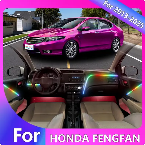 FILIPLI For 2018 Honda Fengfan 주변 조명 자동차 가제트 장식 액세서리 64 색 자동차 장식 Led App Remote