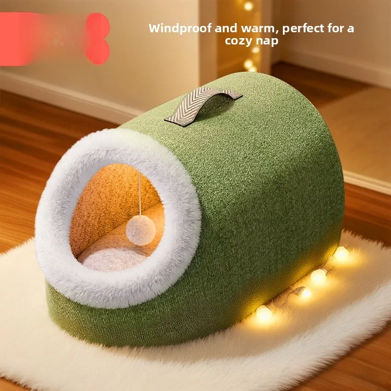 

Уютный всесезонный домик-лежанка для собак и кошек: теплый, закрытый, безопасный и комфортный убежище для питомцев