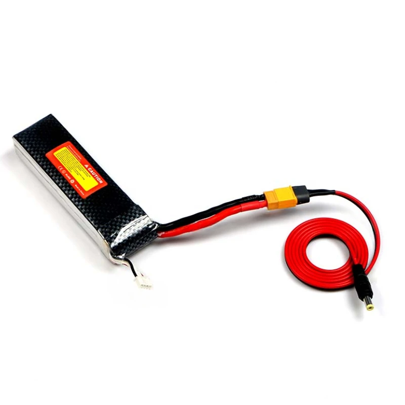 1-30Pcs XT60 XT30 T Plug Male Connector to DC5.5*2.1mm Male DC5521 Power Cable Adaptor 1 meter For Skyzone Fatshark FPV glasses