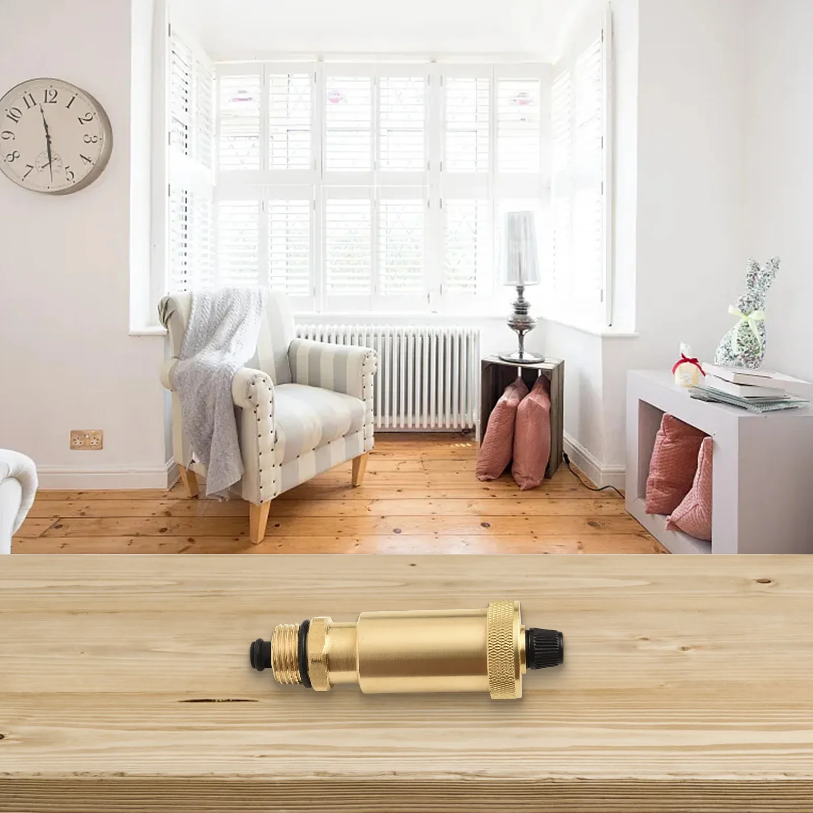 Quick Vent Valve for Heating Applications Automatic Brass Valve with Shutoff Functionality Max Pressure 10 Bar