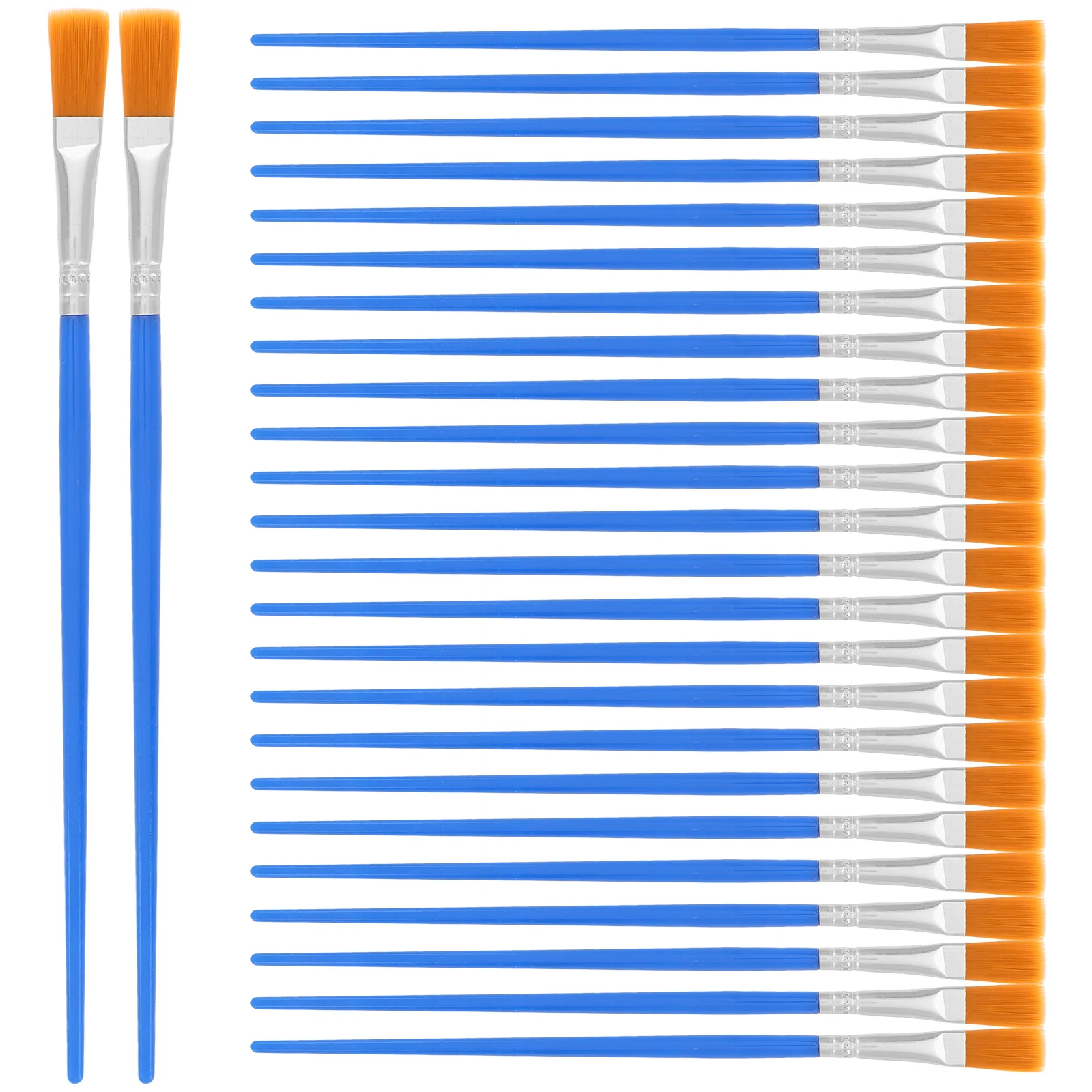 

50pcs Oil Painting Acrylic Paintbrushes Set Flat Tip Painting Brush Kit For Pigment Mixing Watercolor Art Student Accessories