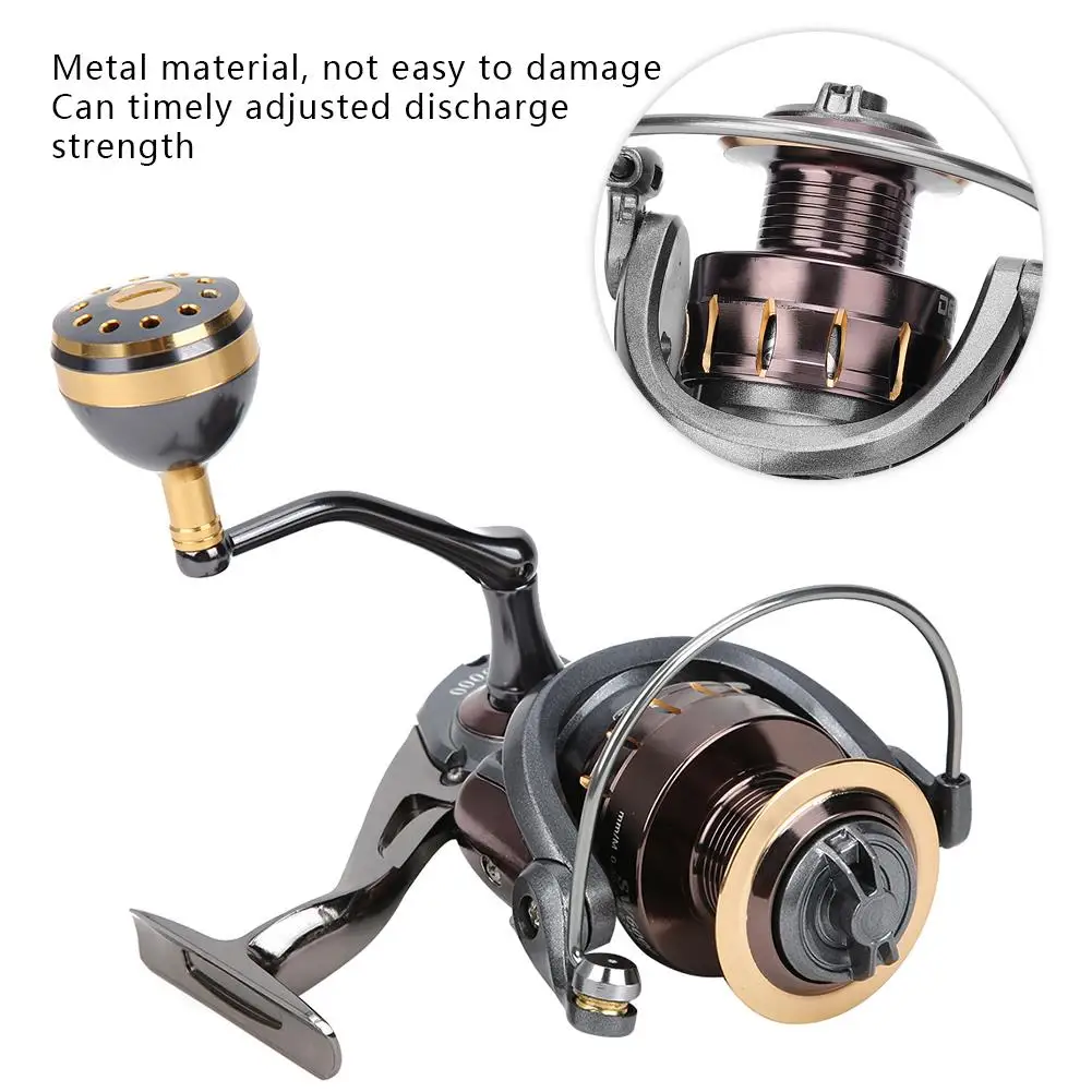 DEUKIO All-Metal Fishing Reel 4+1 5.0:1 Gear Ratio Long Cast Spool SW2000-SW7000