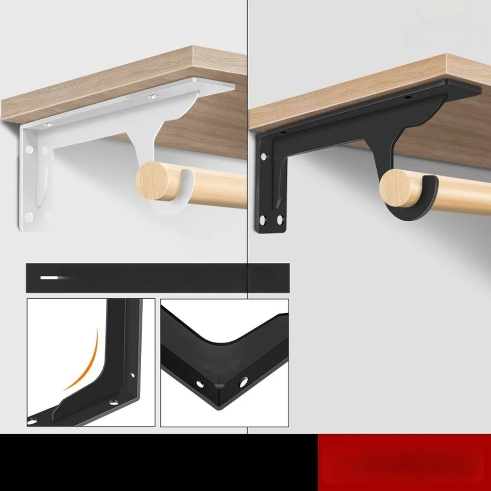 Sturdy Steel Hook Bracket 12 16 18 Inch Closet Organizer Shelf Hanger Support For Wardrobe Storage Home Furniture Accessory New