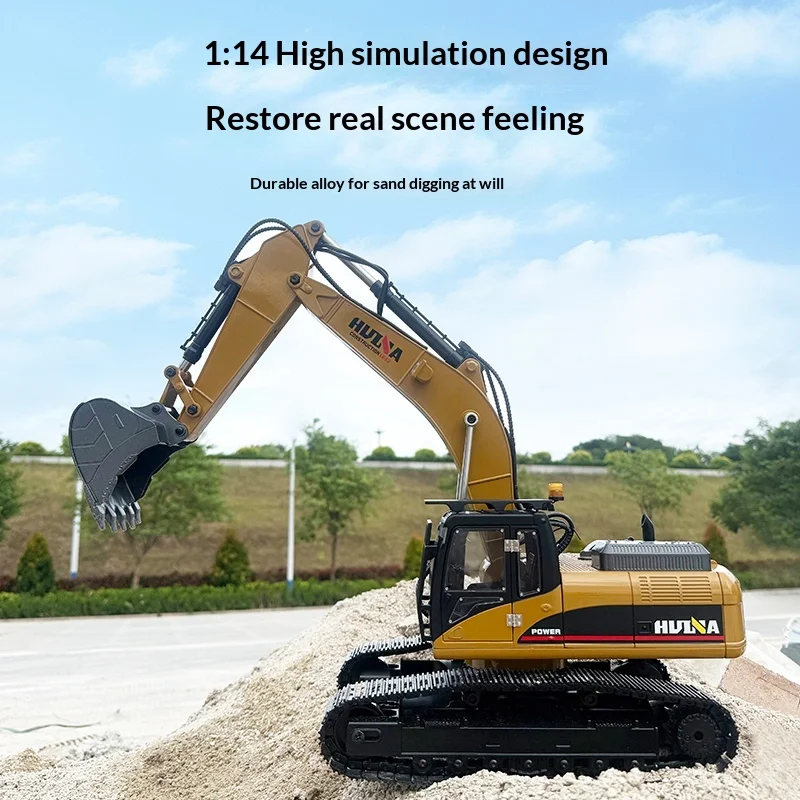 HUI NA 580 594 593 リモコン式掘削機 - 全合金油圧スクリューロッドローダー工事車両玩具
