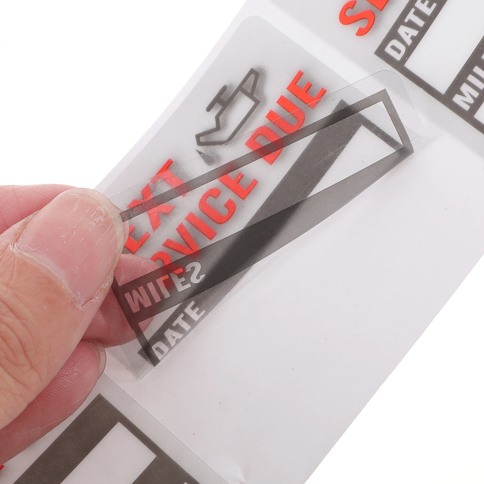 

2 Rolls Oil Change Reminder Sticker Car Maintenance Labels Static Copper Plate Adhesive Label Folder Tag Schedule Due
