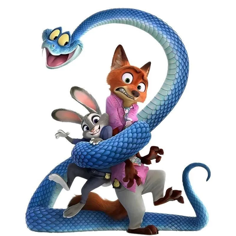 @Disney Zootopia Gary De Snake modelo periférico animado de desenho animado figura móvel conjunta decoração ornamento brinquedo do menino presente de feriado