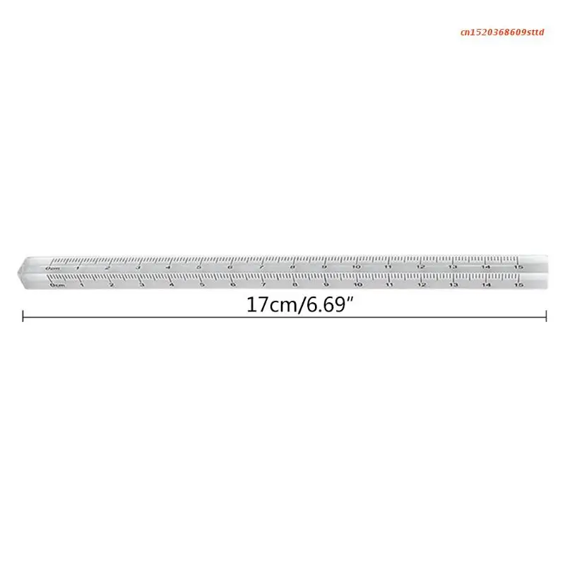 투명 삼각형 프리즘 눈금자 건축가 눈금자 0-15cm 직선 눈금자