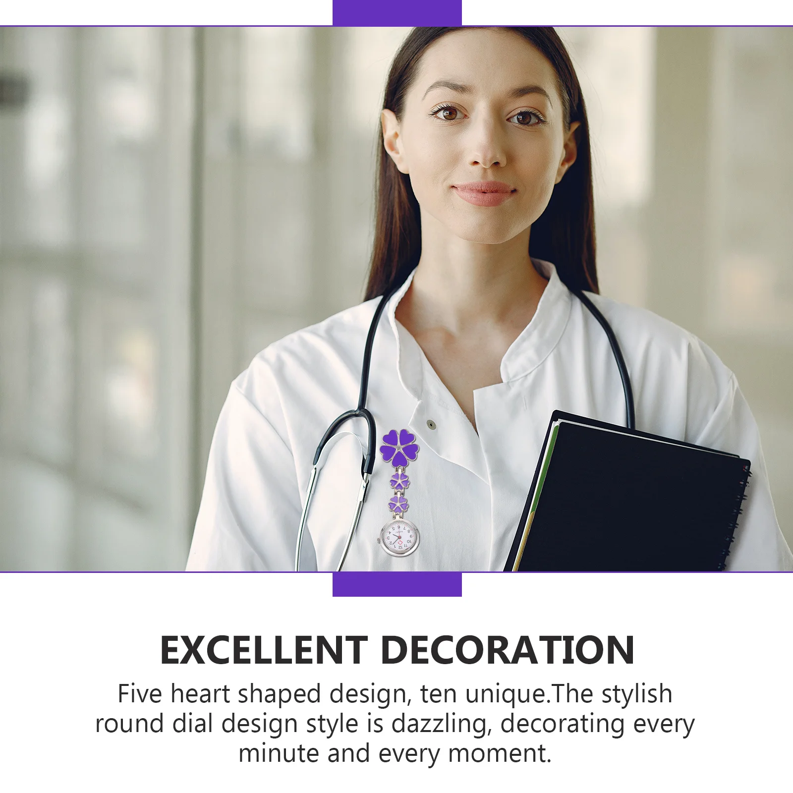 

Nurse Watches for Women Durable Safe Zinc Alloy Material Unique Design Excellent Decoration Stylish Time Accessory