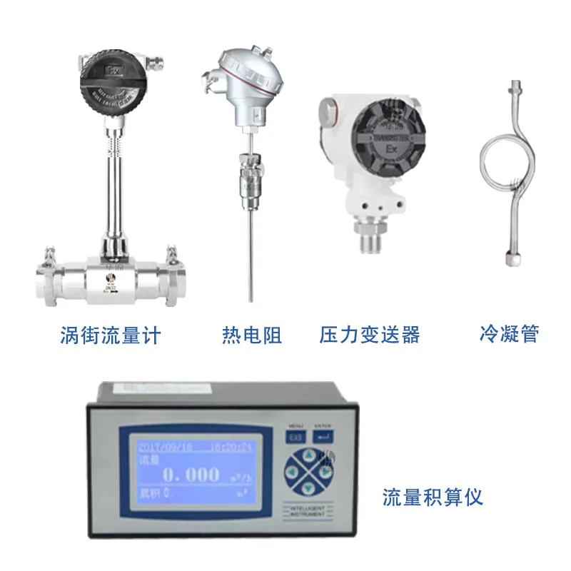 

Split vortex flowmeter high temperature boiler gas pressure nitrogen steam argon