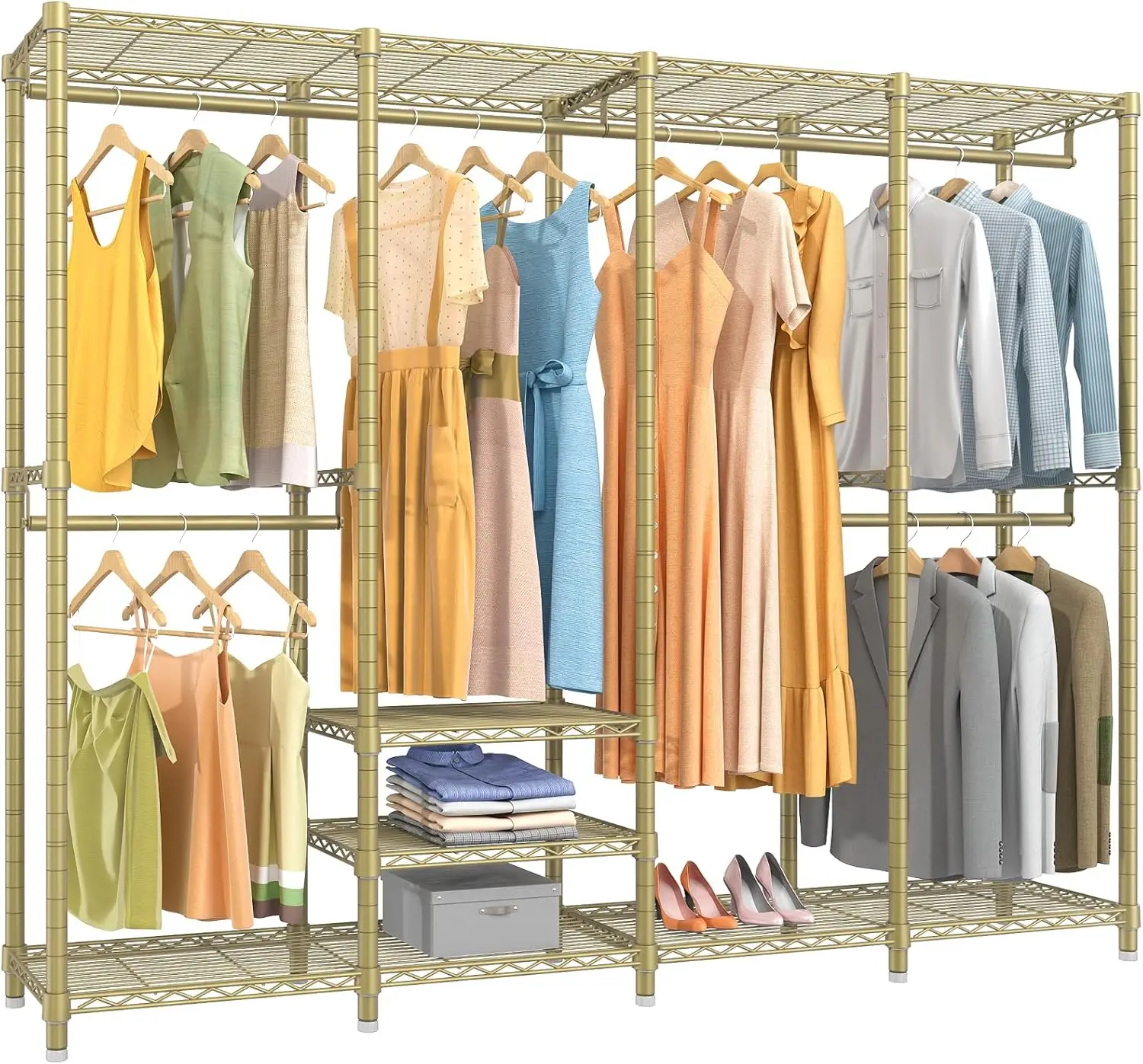 VIPEK V40 Wire Garment Rack Heavy Duty Clothes Rack for Hanging Clothes, Multi-Functional Metal Clothing Rack Bedroom Freestandi