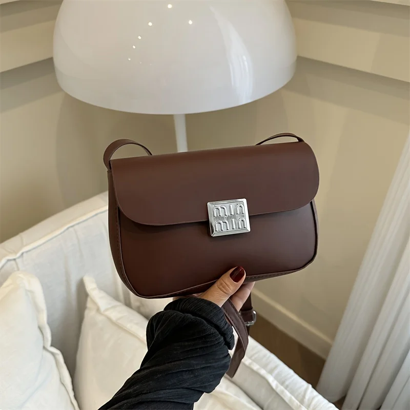 

Shoulder Bag, Retro Square Satchel, PU , Trendy Versatile Casual Crossbody Bag