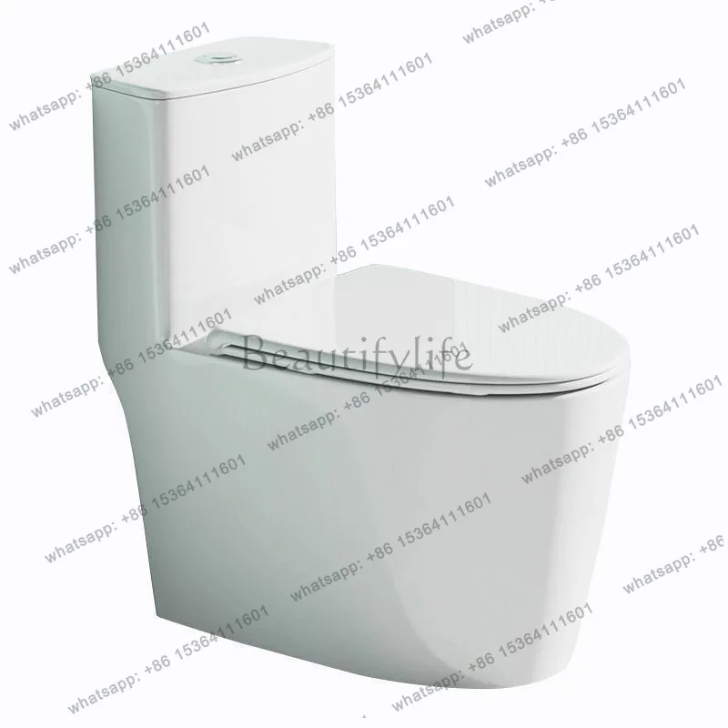 Household hotel toilet large diameter dam discharge flush lipless ceramic