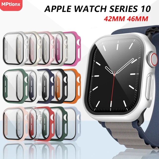 Szkło hartowane + pokrywa do zegarka Apple Watch 10 42 mm 46 mm matowy twardy zderzak PC obudowa ochronna na ekran iWatch seria 10 42/46 akcesoria