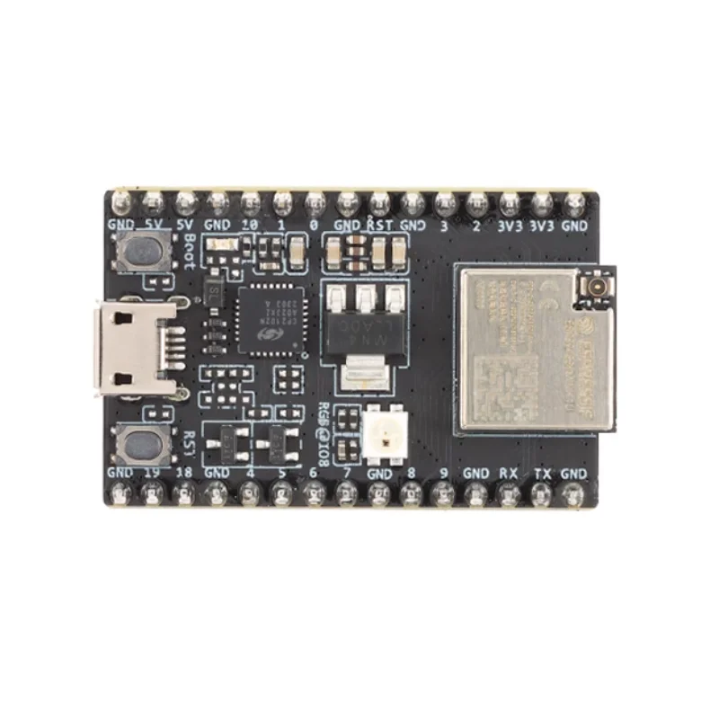 The new ESP32-C3-DevKitM-1U development board module is equipped with the ESP32-C3-MINI-1 module