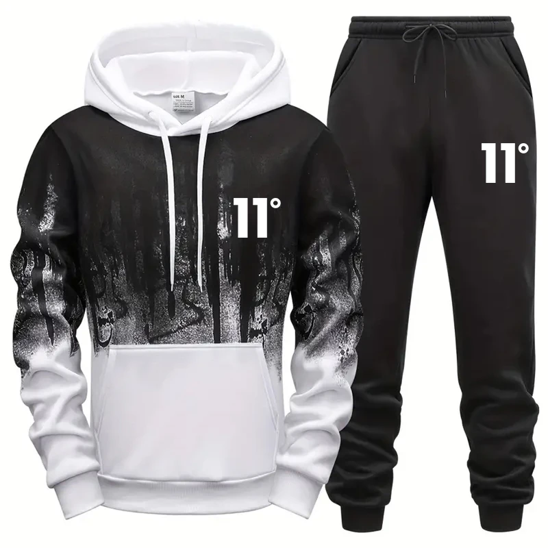 Autumn Winter High Quality Men's Tracksuit Jogging Men Versatile Sweatshirts Sweat Pants Comfort Daily Sports Simple Hoodie Set