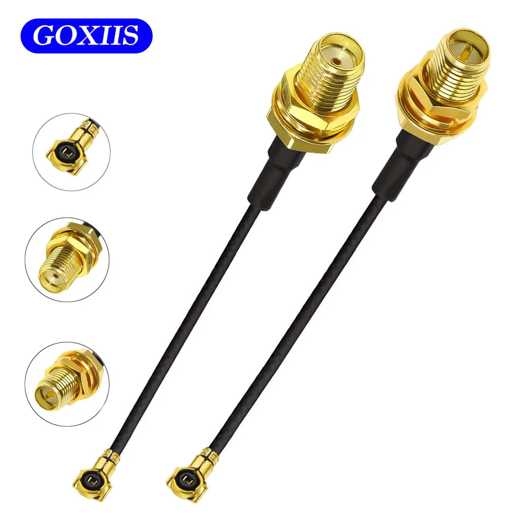 Coaxial Cable RG0.81mm U.FL IPX4 to RP-SMA Female Pigtail 0.81mm MHF4 RF Coaxial Jumper Cable for WiFi Router Antenna
