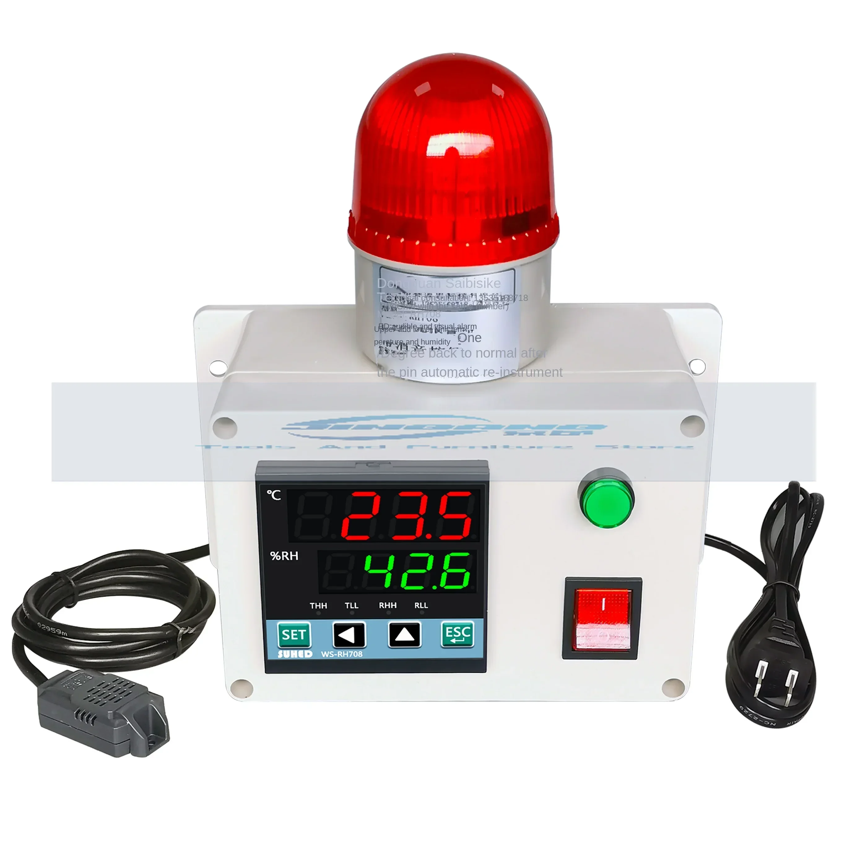 

Intelligent sensor temperature and humidity alarm display industrial control instrument meter reminder greenhouse soil rs485