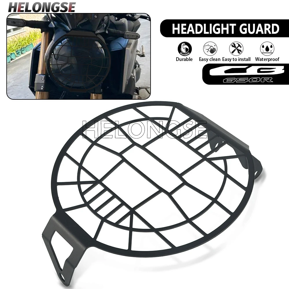 

2023 Motorcycle Accessories For HONDA CB650R 2018 2019 2020 2021 CB 650 R 2022 Headlight Protector Retro Grill Light Lamp Cover