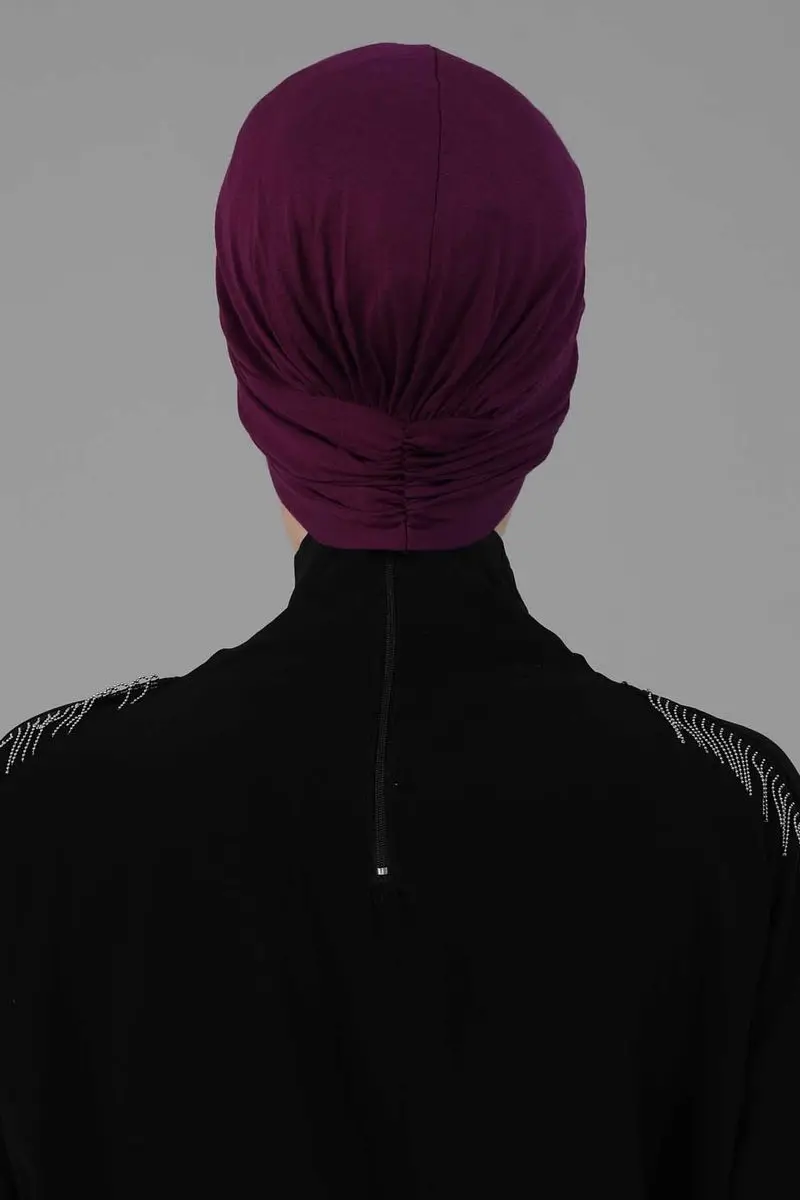 osso penteado plissado roxo