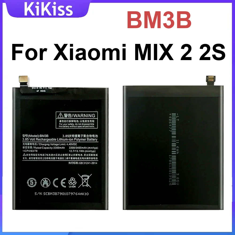 

Премиум-аккумулятор для мобильного телефона BM3B с быстрой зарядкой для Xiaomi Mix 2 2S 3300 мАч