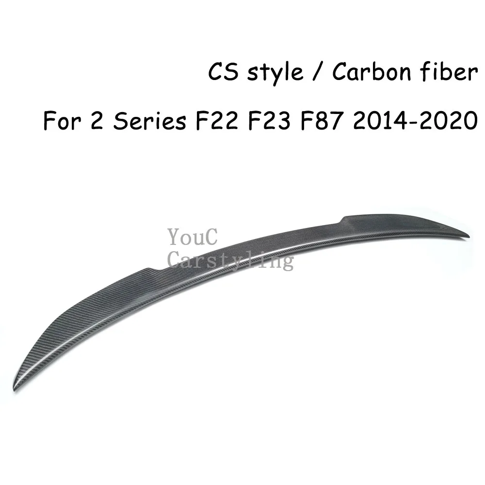 CS Style Carbon Fiber Rear Spoiler Trunk Lip For BMW 2 Series F22 Coupe F23 Convertible M2 F87 220i 228i M235i M234i 2014-2020