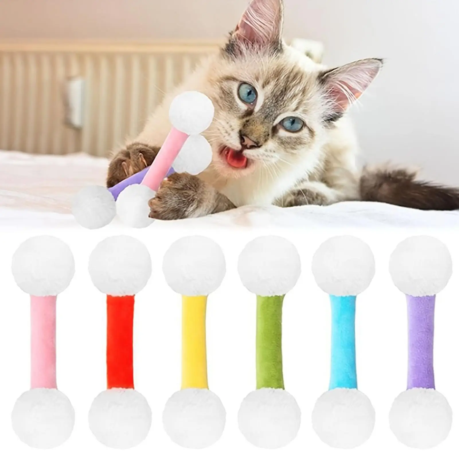 

Cat Chew Toy Soft Swabs Catnip Toy Bite-Resistant Cat Swabs Catnip Teether for Chewing Teething Outdoors Apartment Home