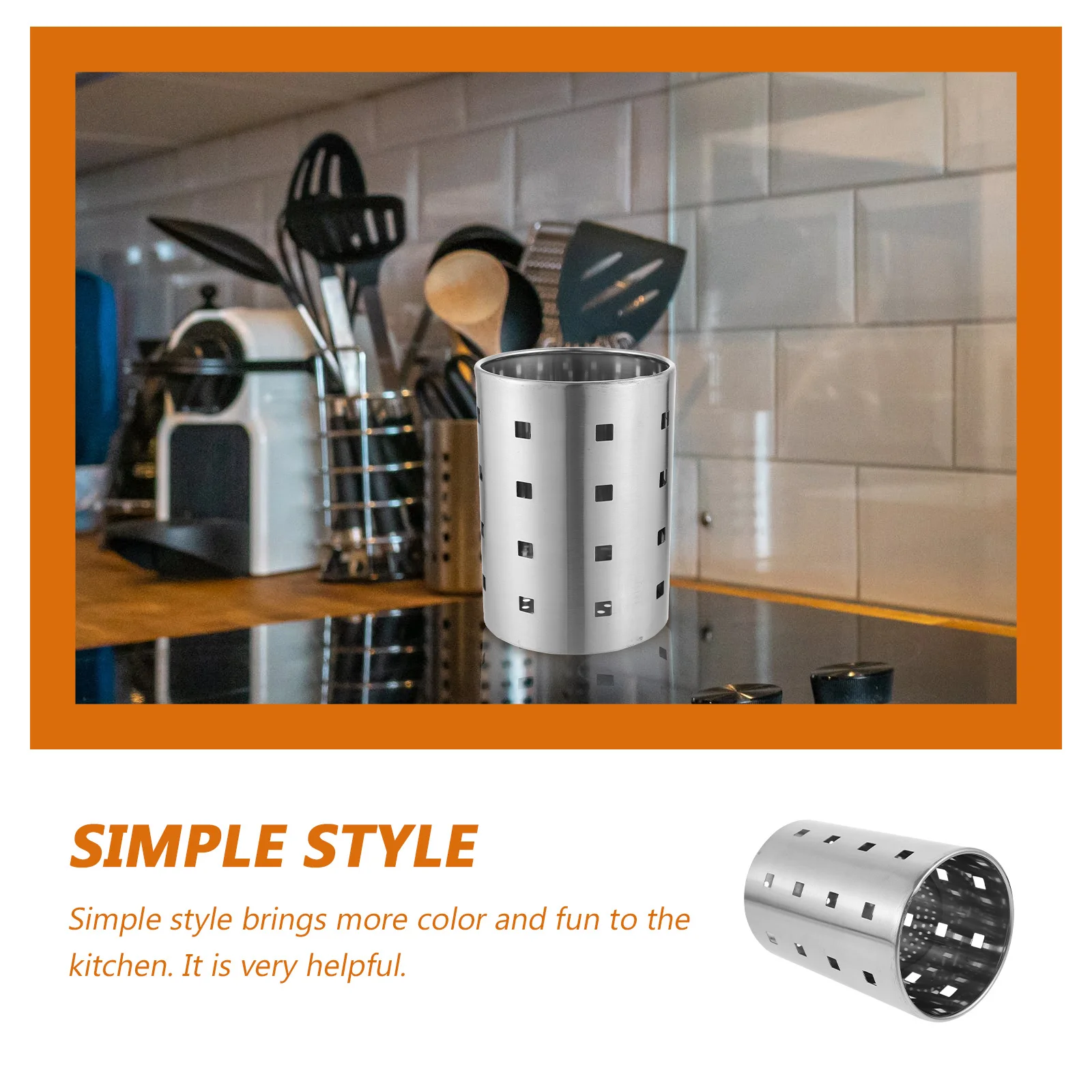 

Stainless Steel Kitchen Chopsticks Holder Cutlery Storage Drying Rack with Air Ventilation for Forks Knives Spoons Utensil