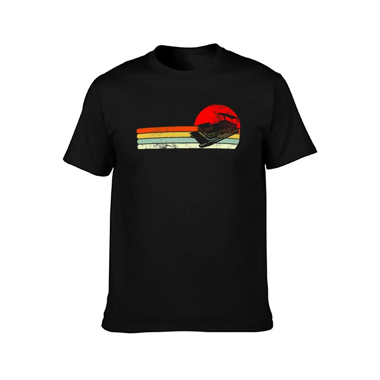 Retro Pontoon Captain Funny Pontoon Boat T-Shirt Outdoor Sports Lightweight Tee T-Shirt