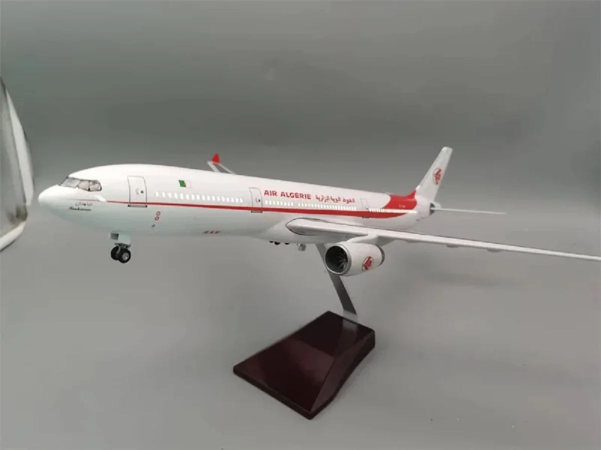 Aviation Toy planes A330 Algeria 47cm Airplane Model With Light And Wheel Landing Gears Plane Simulation Boy for Collections