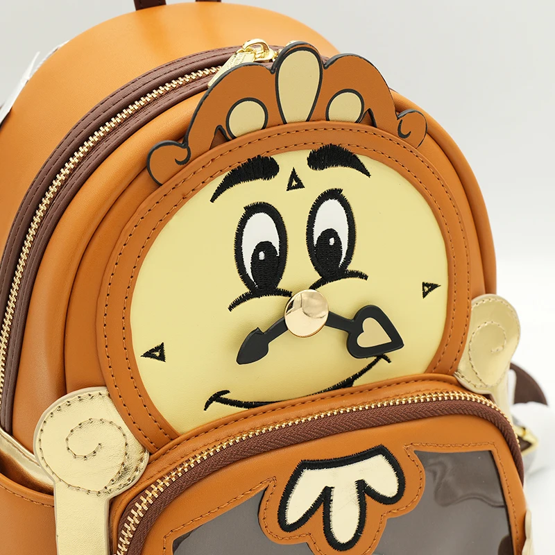Disney Loungefly Backpack Beauty And The Beast Cogsworth Cartoon Clock Shaped Fashion Daily Use Gift For Disney Fans view 4