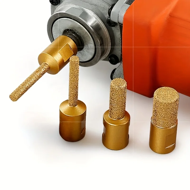 

Вращающаяся шлифовальная головка с вакуумной пайкой и круглым хвостовиком для угловой шлифовальной машины, высокоэффективный инструмент для обрезки краев и канавок