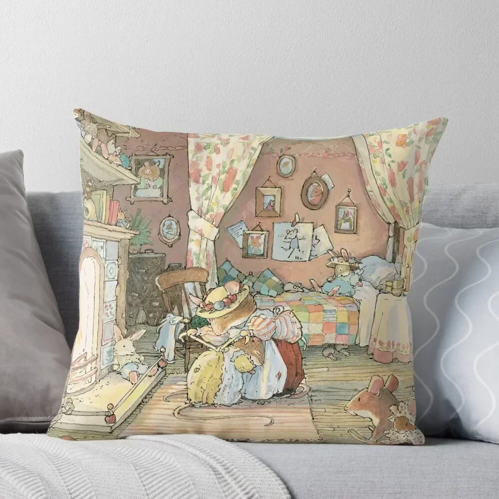 

Lady Woodmouse gets Primrose ready for bed Throw Pillow Cushions For Sofa Pillowcases Cushion Covers Sofa pillow