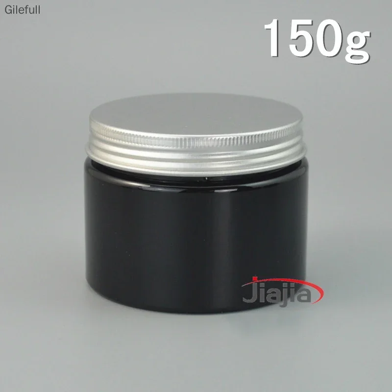 150 グラム黒プラスチック瓶空の化粧品容器ボディクリームローション詰め替えボトルスパイスキャンディーシュガーテー保存送料無料