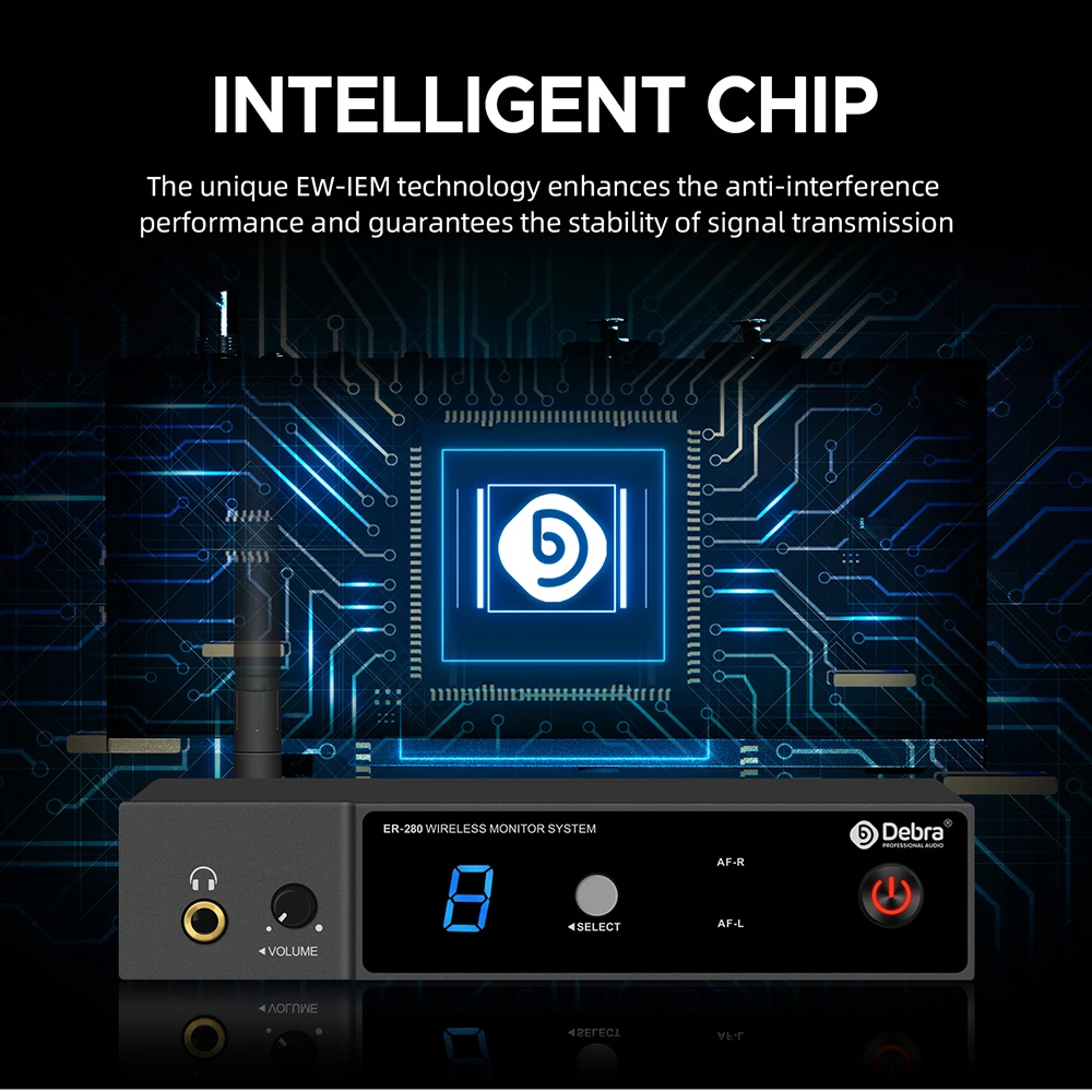 2025 gorąca sprzedaż ER-280 Przenośny 1-kanałowy bezprzewodowy system douszny do nagrywania na scenie