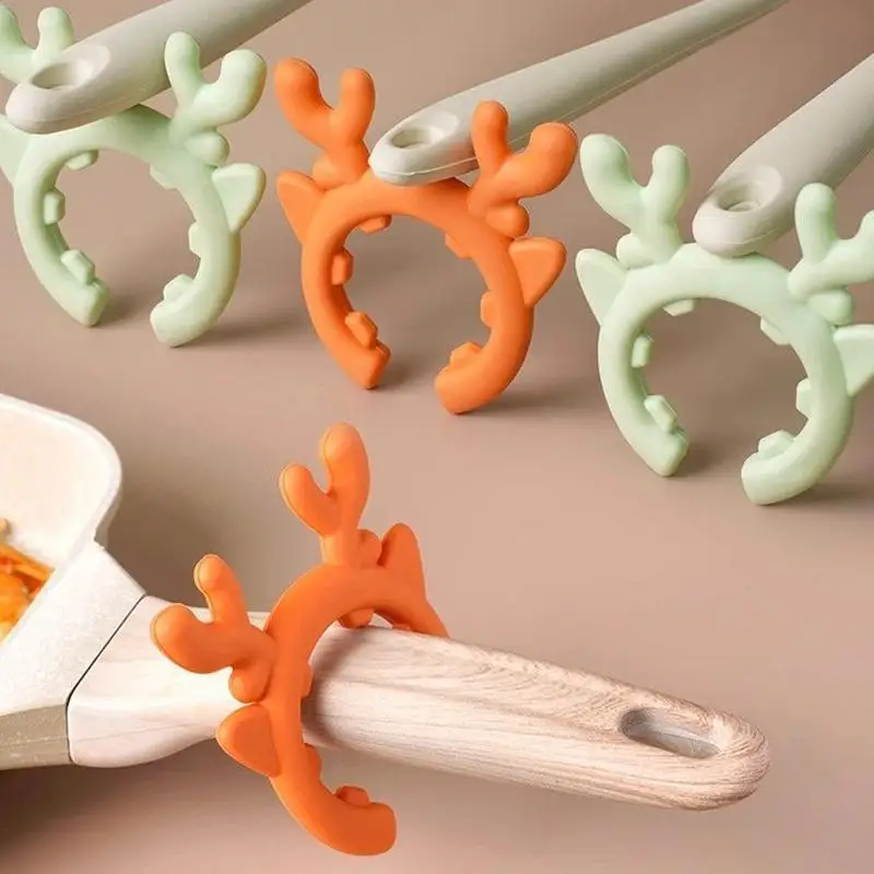 Löffelablage, 3-teilig, Silikon-Löffelablage-Set, Hirsch, Spachtelhalter, multifunktionaler Küchenutensilienhalter, Küchenhelfer, Topflöffel