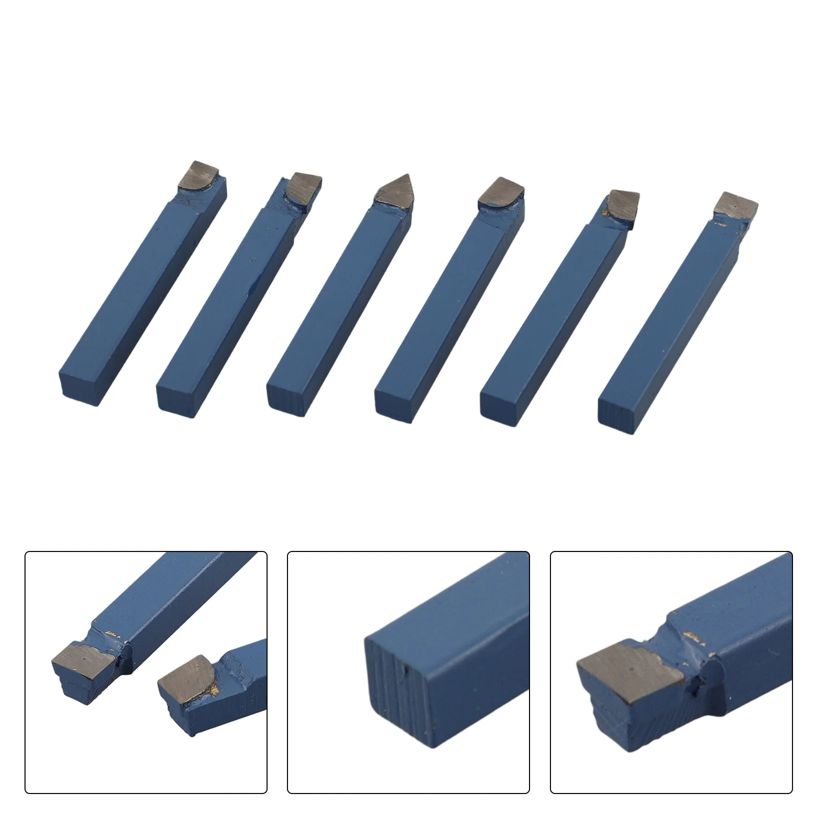 10Pcs 1/4 Inch For Carbide Tip Tilting Tool Set For C6 Grade Insert Bits For Metal For Lathe CNC Turning Welding Machining