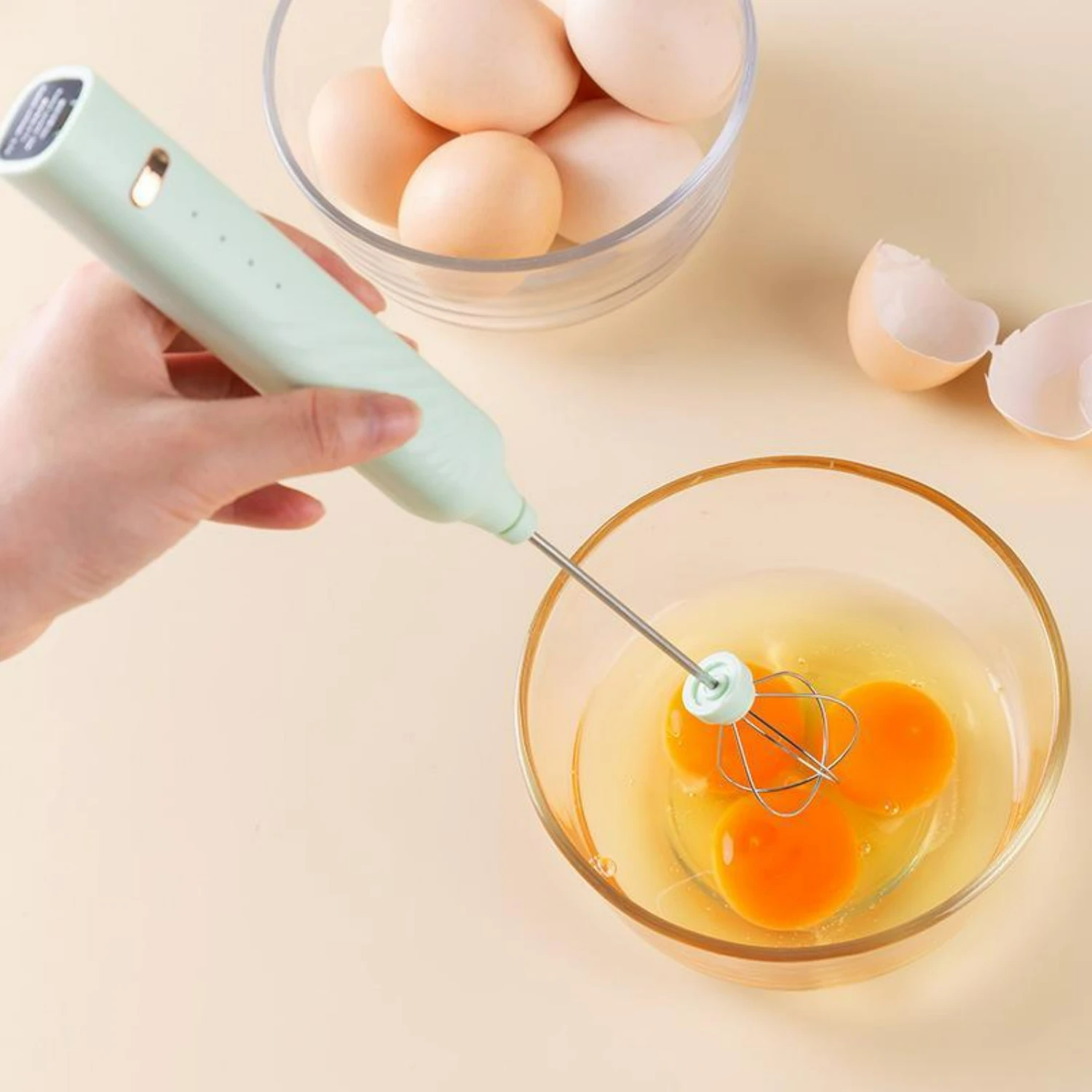Compact, Versatile, and Portable Mini Handheld Egg Beater Set with 3-speed Electrical Egg Whisker for Kitchen Tools. Portable Mi