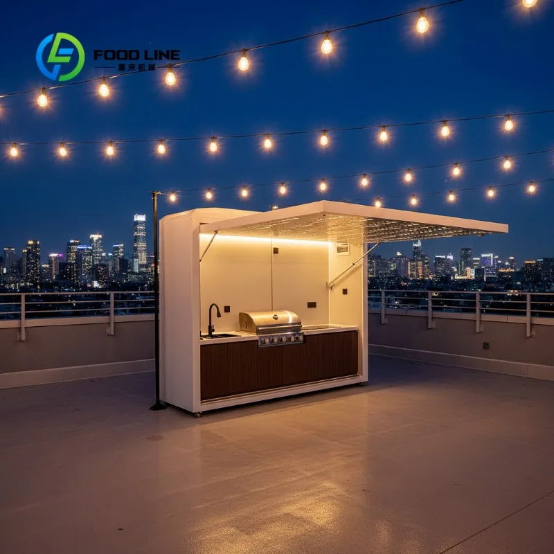 Customized Waterproof Foldable Outdoor Kitchen with Faucet All-in-One Station for Beach Camping Rainy Day Outdoor Parties