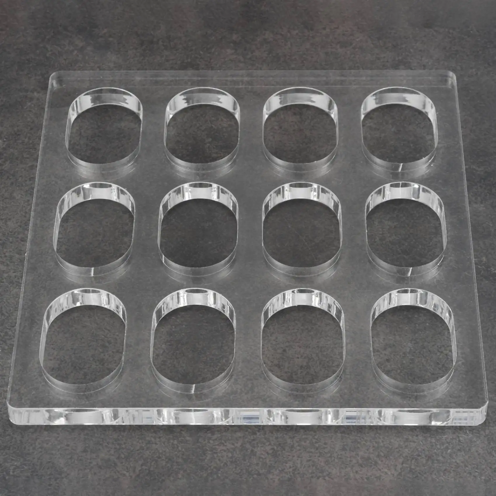 B50C Clear Polycarbonate Dacquoise Cake Mold Oval Dakovaz Macaron Mould Cake Decorating Tool Bakeware