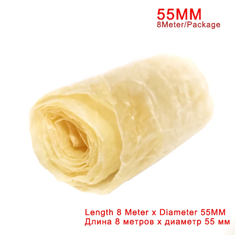 8Mx 85mm Dry Natural Sausage Casing For Sausage BBQ Fry Steam Sausages Meat Maker Tools Filling Inedible Casing Kitchen Tools