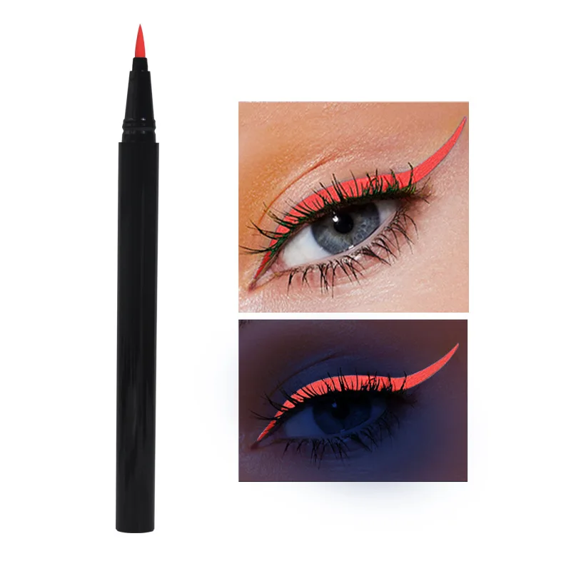 Neon Liquid Eyeliner Pen Waterproof Easy To Wear  Makeup Matte Black Eyeliner Private Label Wholesale Vegan Eyeliner Pencils