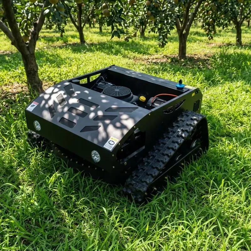 New Arrival Powerful Heavy Crawler Remote Controlled Lawn Mower with Remote Controller for Hillside Landscaping