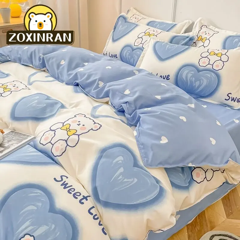 

King Size Duvet Cover Set Twin Size Bedding Set Posciel 200x220 Set for Games In Bed Bed Linen 200x220 Luxury Nordic Covers