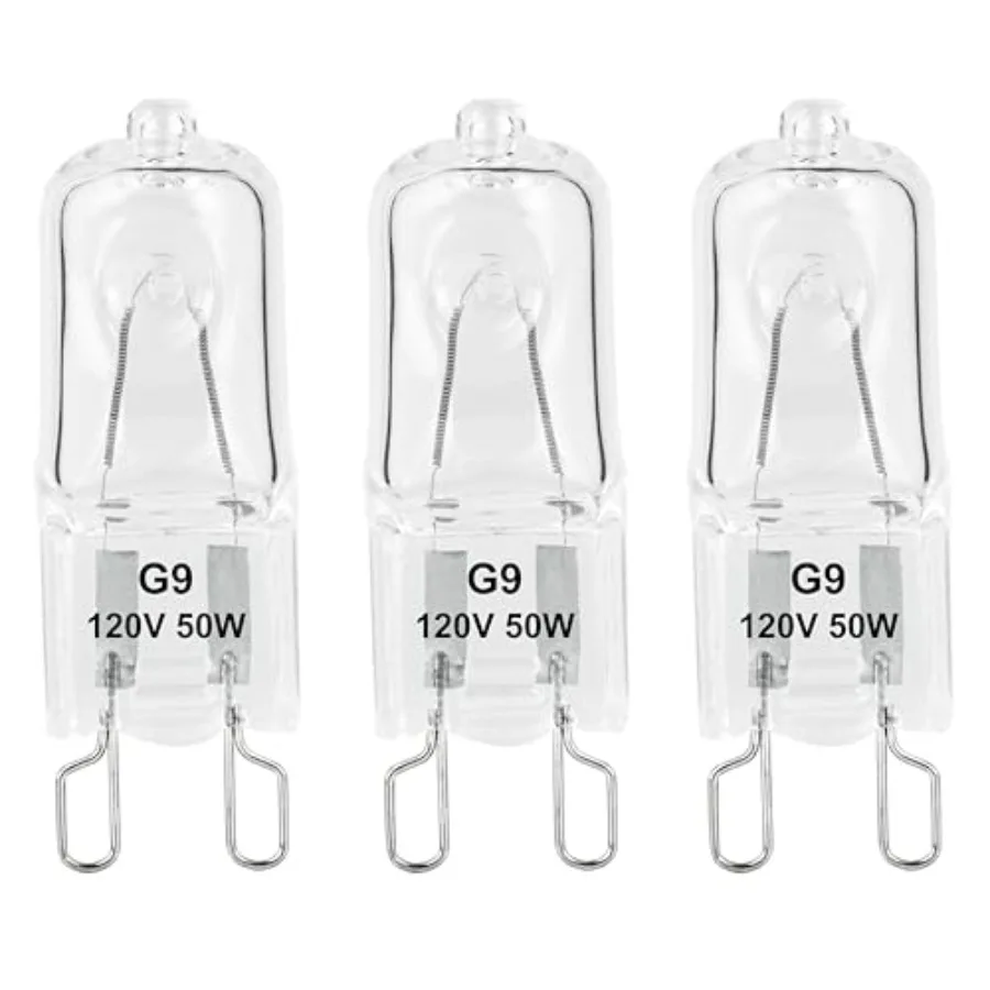 

G9 Heat Lamp Bulbs for Reptile, Day White, Mini Halogen Bulb 50W, Infrared Reptile Heat Lamp for Bearded Dragon Gecko Turtle Li