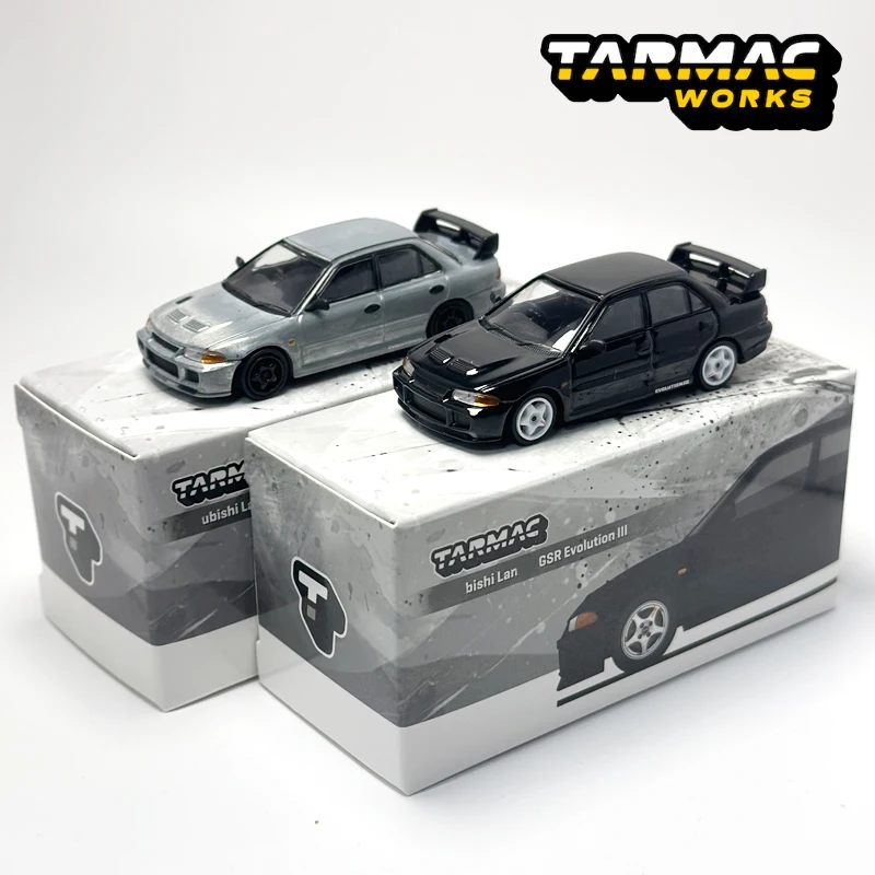 Tarmac Works 1:64 TW Lancer GSR Evolution III Black alloy car model Chase