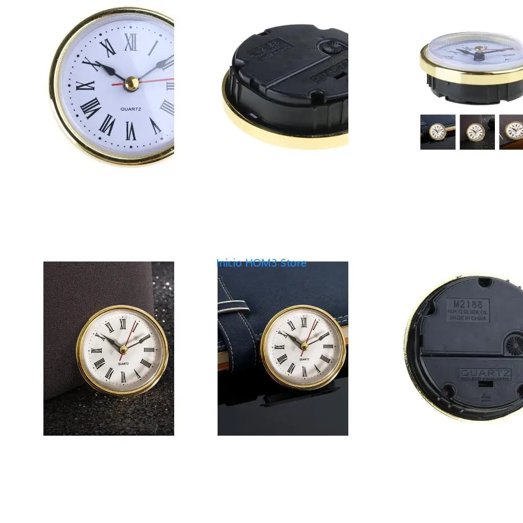 A5YD Clock Movement Roman Numeral Round Clocks Head Insert Craft for Women Men Watch