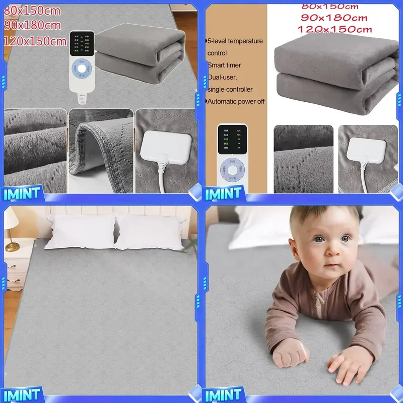 Electric Heating Blanket Automatic Thermostat Body Warmer Bed Mattress EU Plug 220V Electric Heated Carpet Mat Pad for Home
