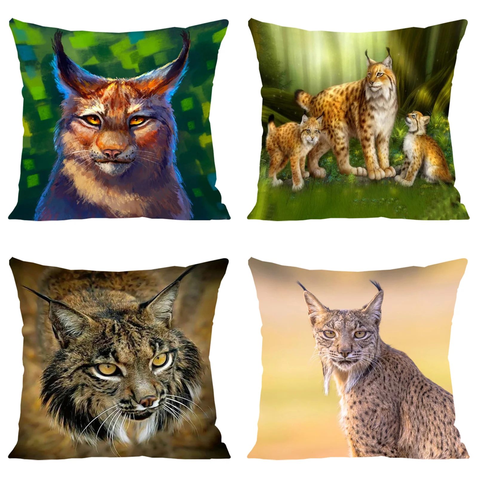 Cover for Pillow Covers Decorative Luxury Cushion Cover Spanish National Treasures Iberian Lynx Home Decor Bed Pillowcases Cases